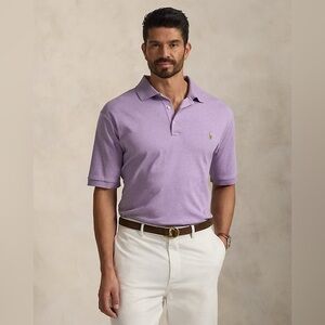 Polo Ralph Lauren Soft Cotton Polo Shirt Lilac Pastel Purple Classic Fit size L